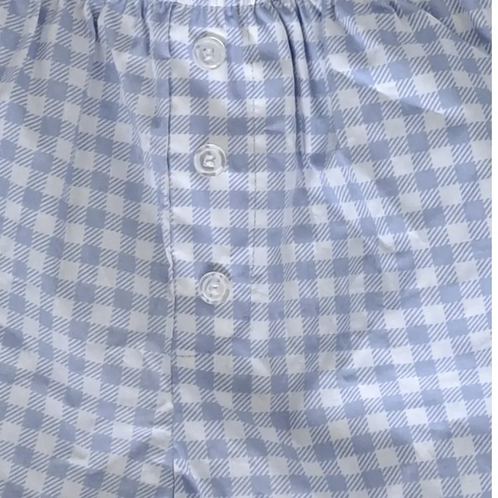 Better Together Dreamy Nights Boxer Shorts Sleepwear Blue White Gingham Small - Picture 3 of 8